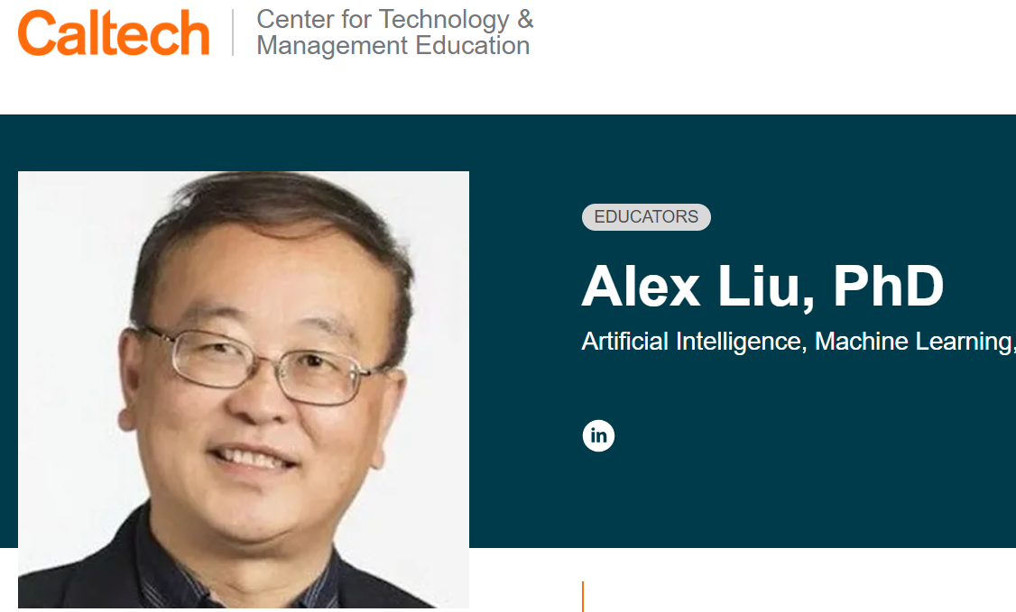 Cal Tech AI & ML Educator Alex Liu