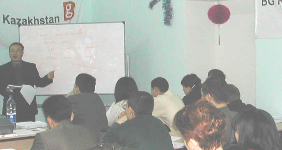 Alex lecturing in Kazakhstan